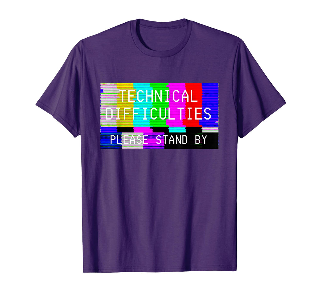 Glitchy Technical Difficulties Please T-Shirt - Novelty Apparel for Adults - T-Shirt, Sweatshirt, Hoodie