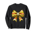 Coquette Bow Disco Ball Softball Player Sweatshirt - Unique Graphic Unisex - T-Shirt, Sweatshirt, Hoodie