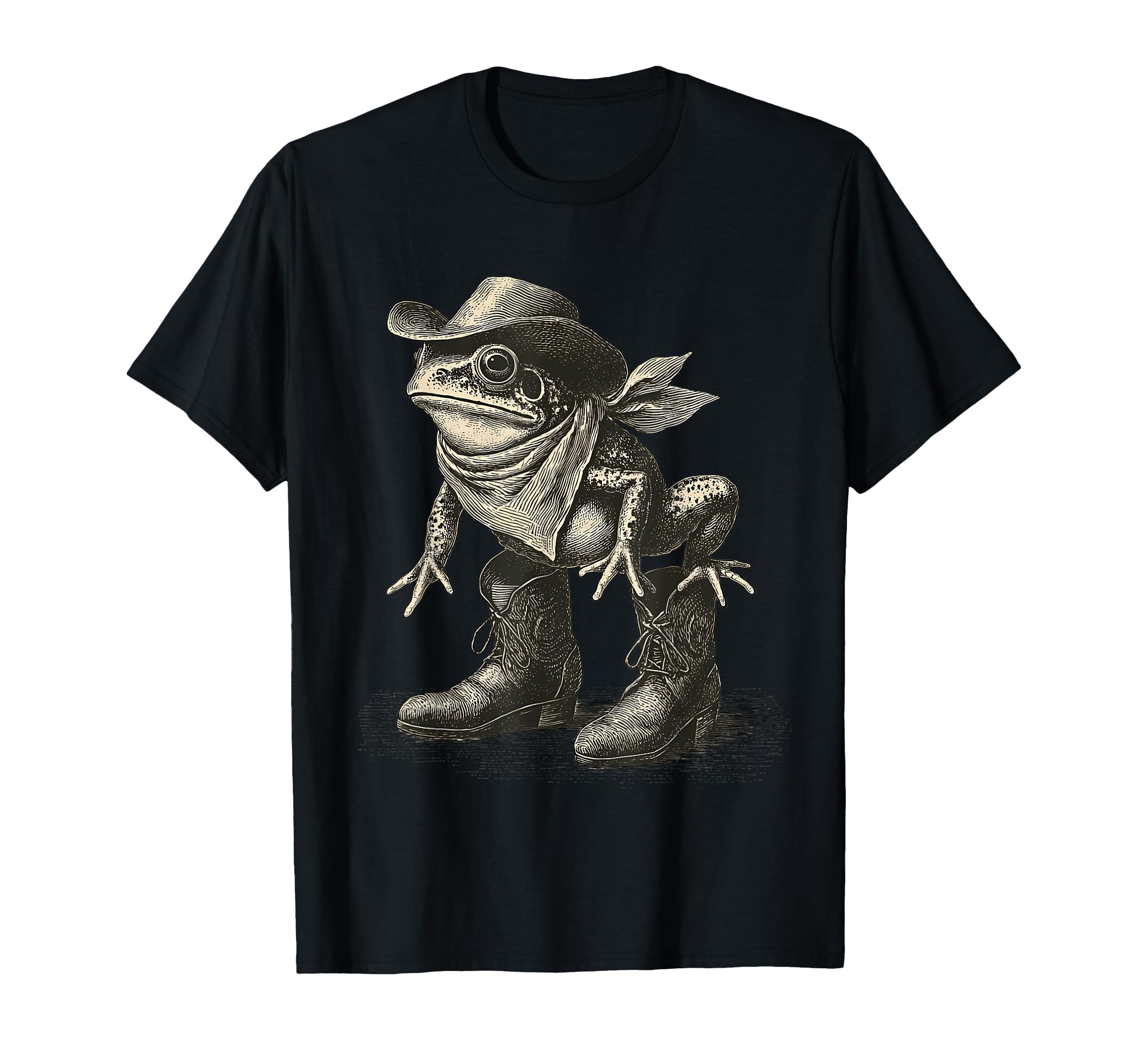 Frog Cowboy Rodeo Cowgirl Toad Western T-Shirt - Graphic Print for Adults - T-Shirt, Sweatshirt, Hoodie