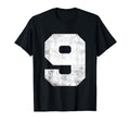 Big Distressed Number 9 Nine Numeric T-Shirt - Fun Novelty Design Unisex - T-Shirt, Sweatshirt, Hoodie