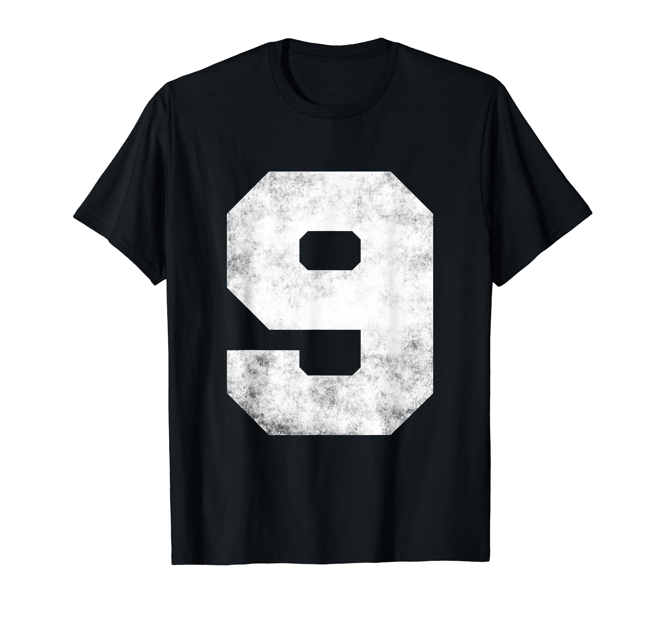 Big Distressed Number 9 Nine Numeric T-Shirt - Fun Novelty Design Unisex - T-Shirt, Sweatshirt, Hoodie