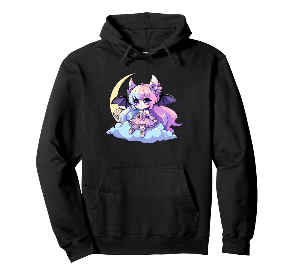 Kawaii Pastel Goth Creepy Anime Moon Hoodie - Graphic Print for Adults - T-Shirt, Sweatshirt, Hoodie