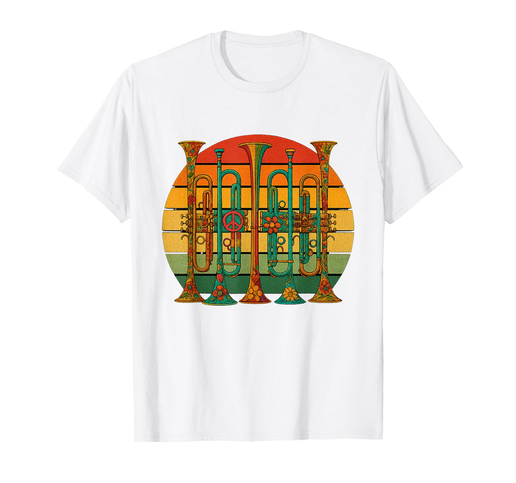 Trumpet Funny 80S Musician T-Shirt - Custom Art Print Men Women - T-Shirt, Sweatshirt, Hoodie
