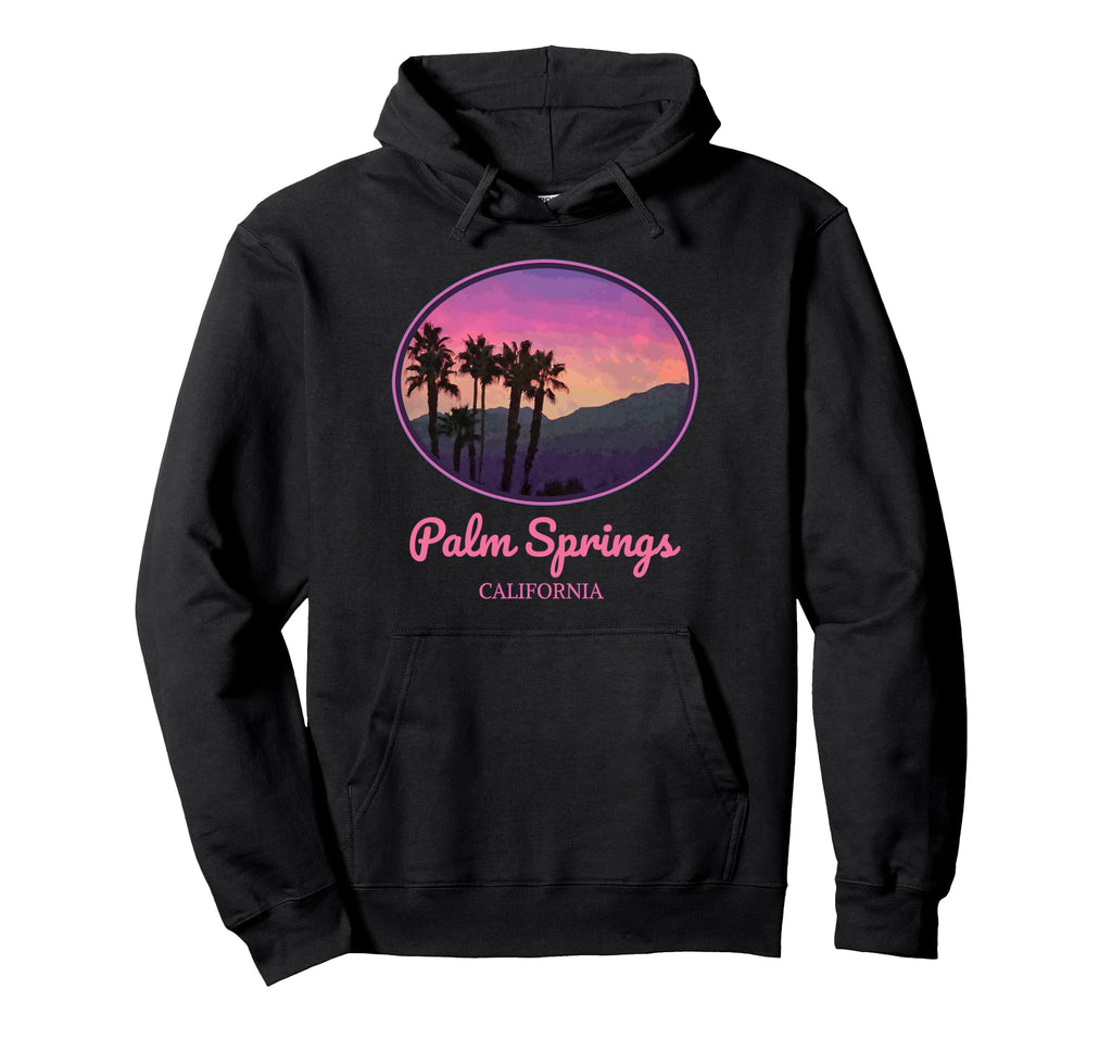 Palm Springs California Sunset Hoodie - Unique Graphic Unisex - T-Shirt, Sweatshirt, Hoodie