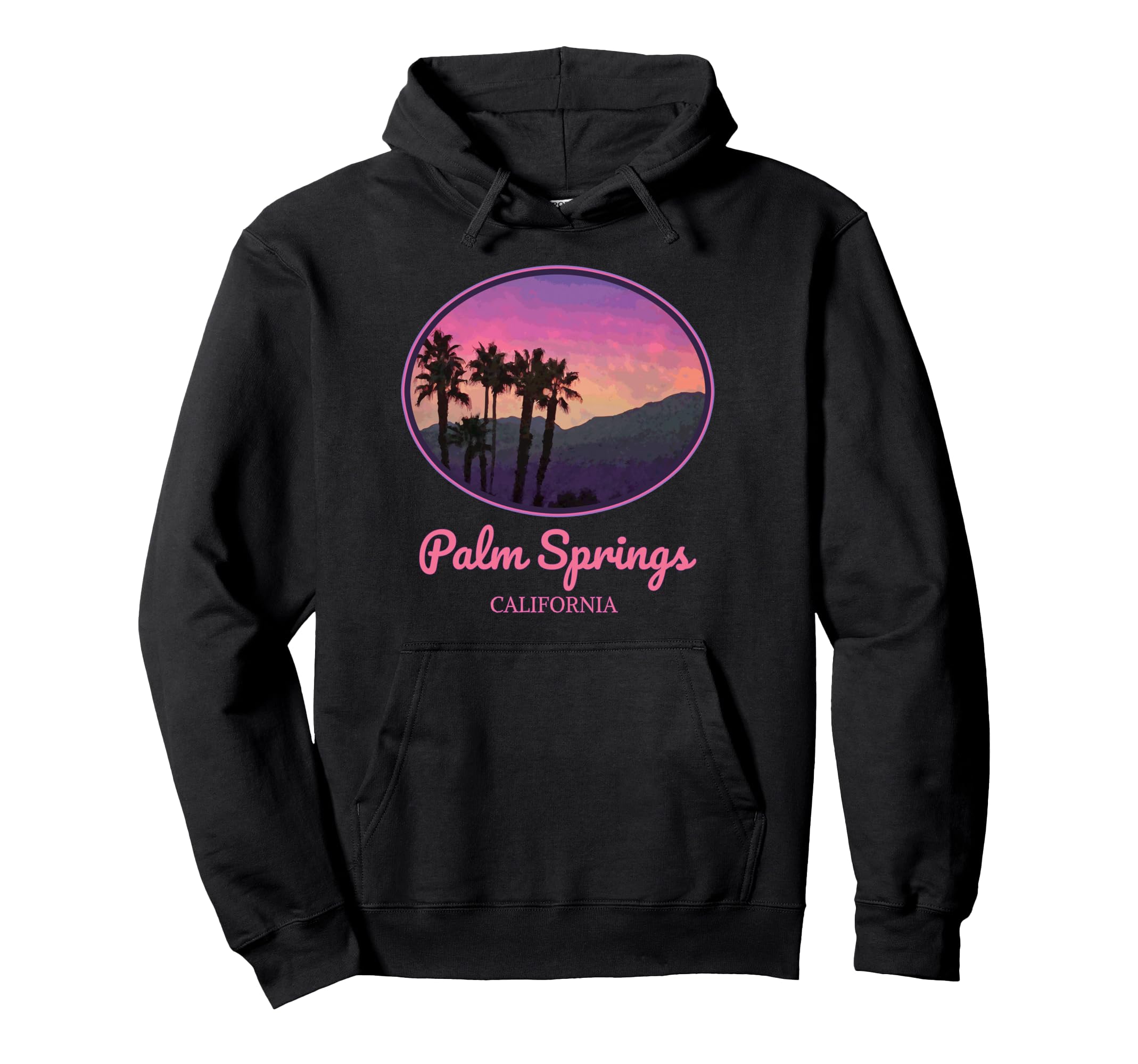 Palm Springs California Sunset Hoodie - Unique Graphic Unisex - T-Shirt, Sweatshirt, Hoodie