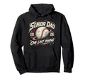 Baseball Senior Dad 2026 Last Inning Hoodie - Minimalist Print for Adults - T-Shirt, Sweatshirt, Hoodie