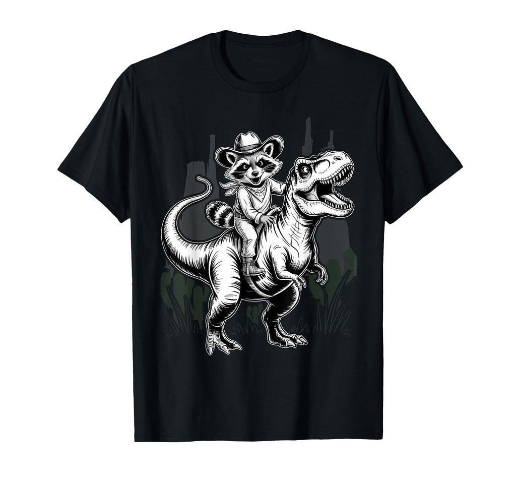 Raccoon Cowboy Cowgirl Panda Trash T-Shirt - Custom Art Print Unisex - T-Shirt, Sweatshirt, Hoodie