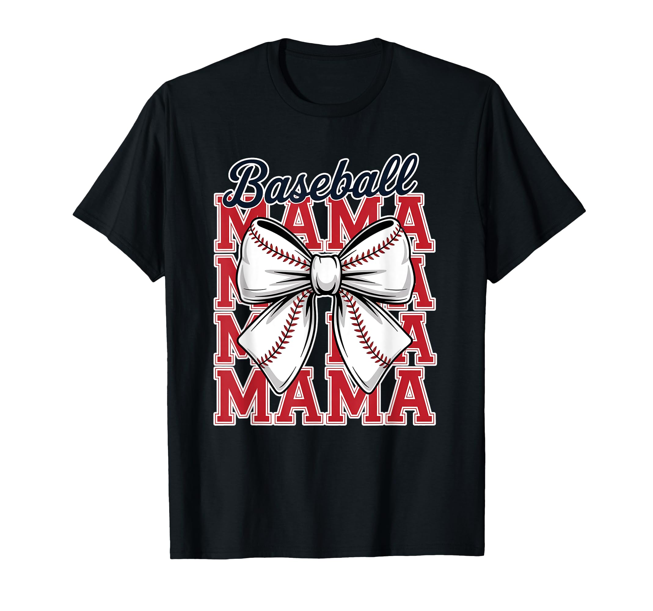 Baseball Mama Coquette Bow Game Day T-Shirt - Trendy Graphic Unisex - T-Shirt, Sweatshirt, Hoodie