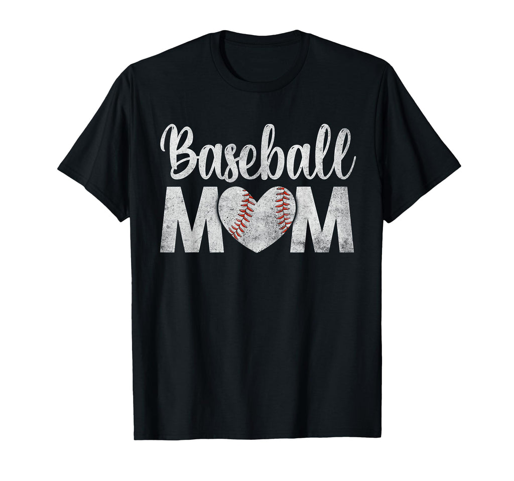 Baseball Mom Baseball Heart Mothers Day T-Shirt - Unique Graphic Men Women - T-Shirt, Sweatshirt, Hoodie
