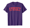 Syosset Ny Distressed Red Varsity T-Shirt - Minimalist Print for Adults - T-Shirt, Sweatshirt, Hoodie