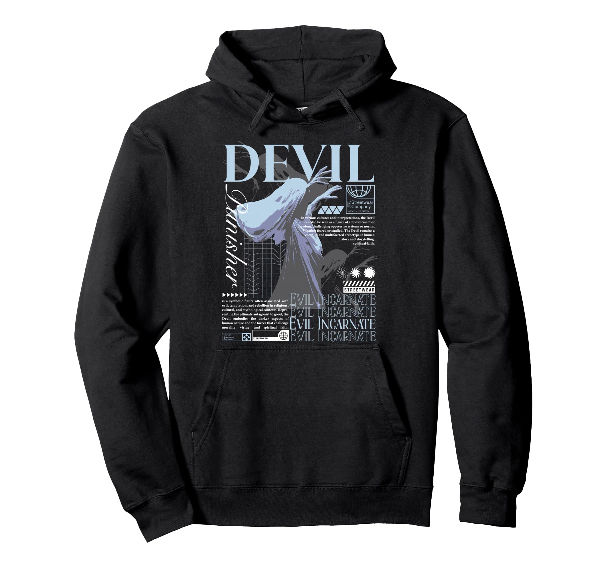 Y2K Devil Bold Urban Graffiti Aesthetic Hoodie - Graphic Print for Adults - T-Shirt, Sweatshirt, Hoodie