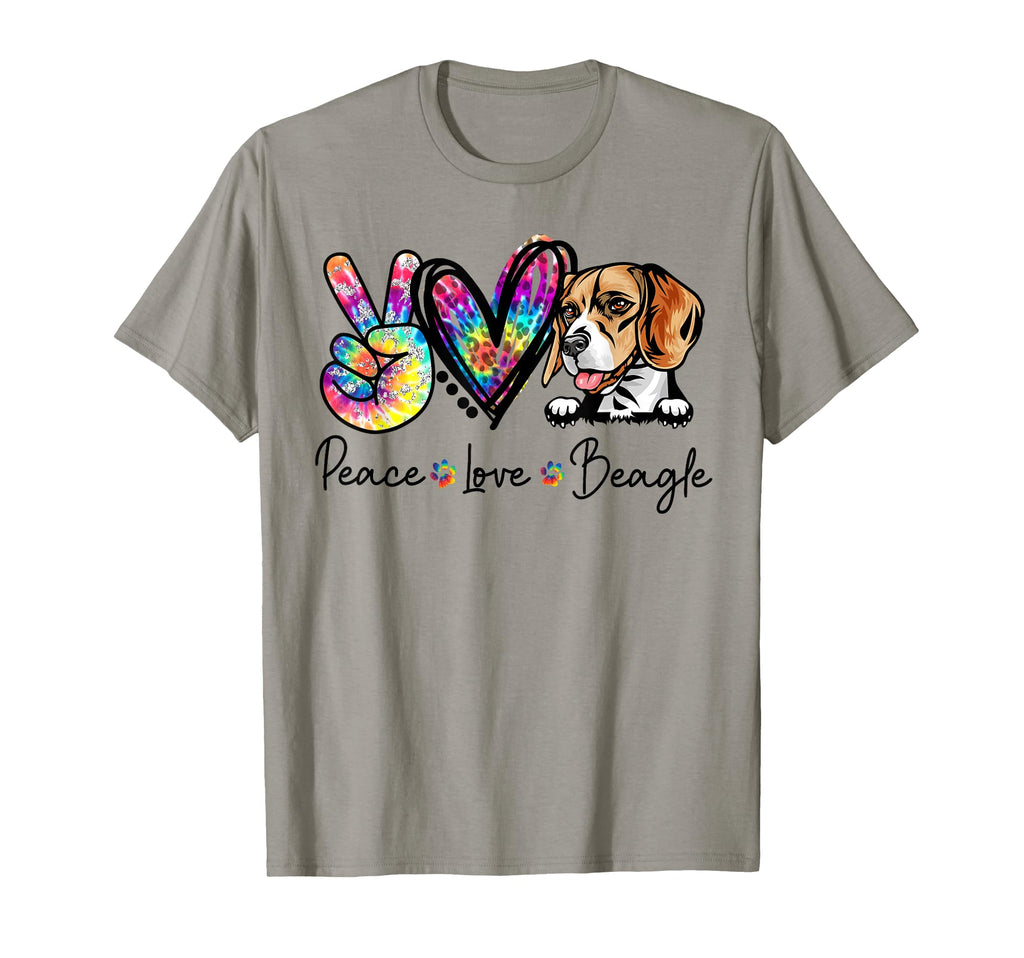 Peace Love Beagle Funny Tie Dye Dog T-Shirt - Trendy Graphic Men Women - T-Shirt, Sweatshirt, Hoodie