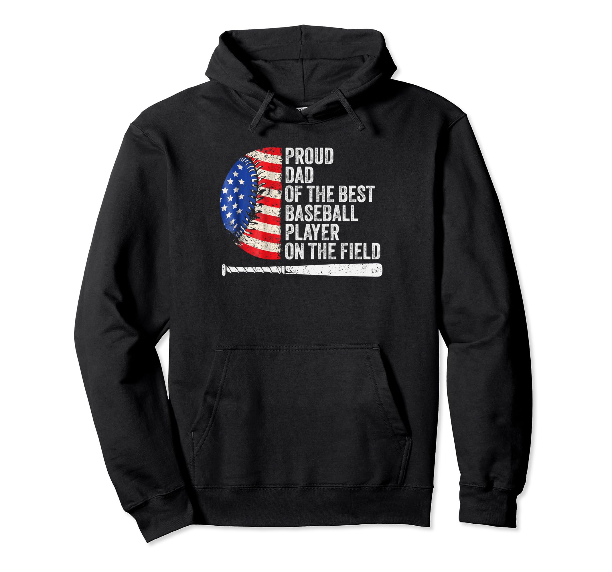Us Falg Dads Baseball Proud Baseball Dad Hoodie - Novelty Apparel Unisex - T-Shirt, Sweatshirt, Hoodie