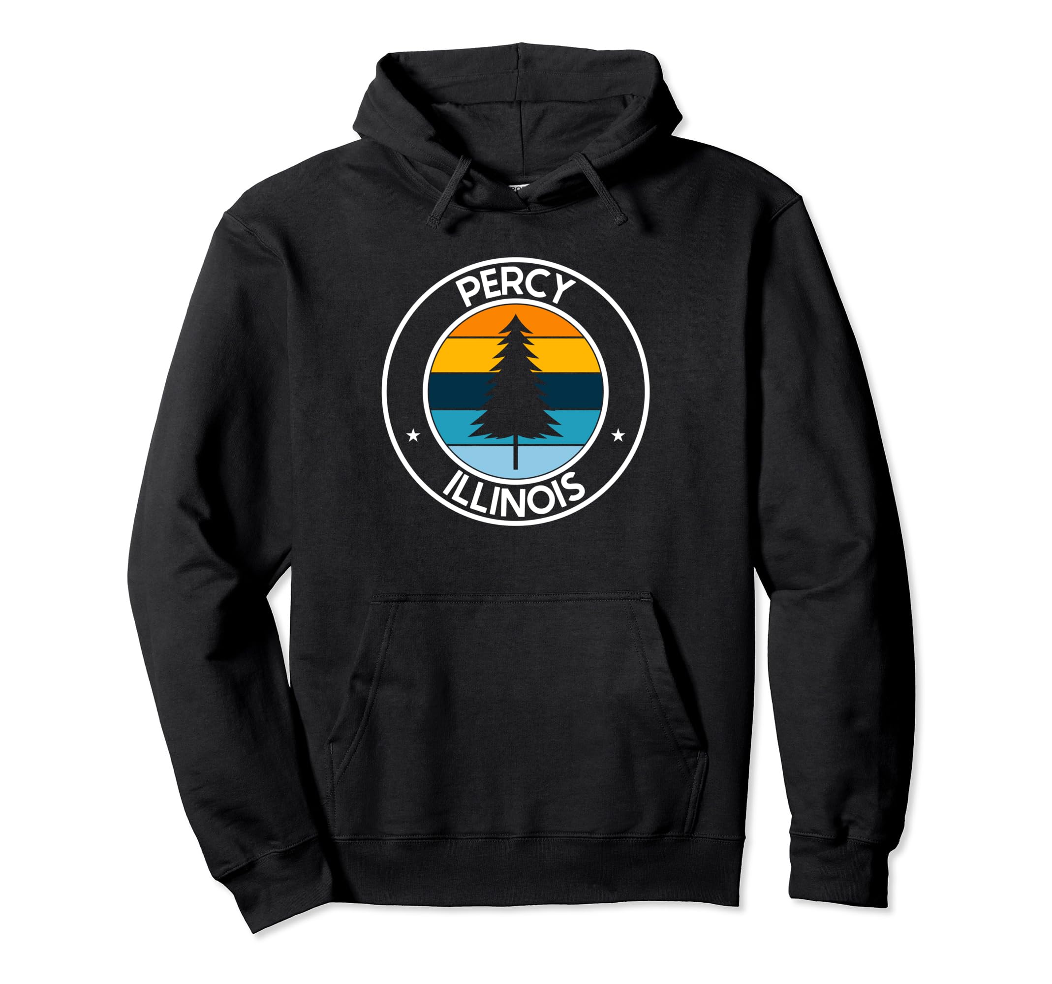 Percy Illinois Il Tree Sunset Hoodie - Trendy Graphic Unisex - T-Shirt, Sweatshirt, Hoodie