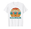 Gamer Headset Video Games Players Sunset T-Shirt - Graphic Print Unisex - T-Shirt, Sweatshirt, Hoodie
