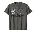 Ribbon Peace Love Cure Brain Cancer T-Shirt - Fun Novelty Design Men Women - T-Shirt, Sweatshirt, Hoodie