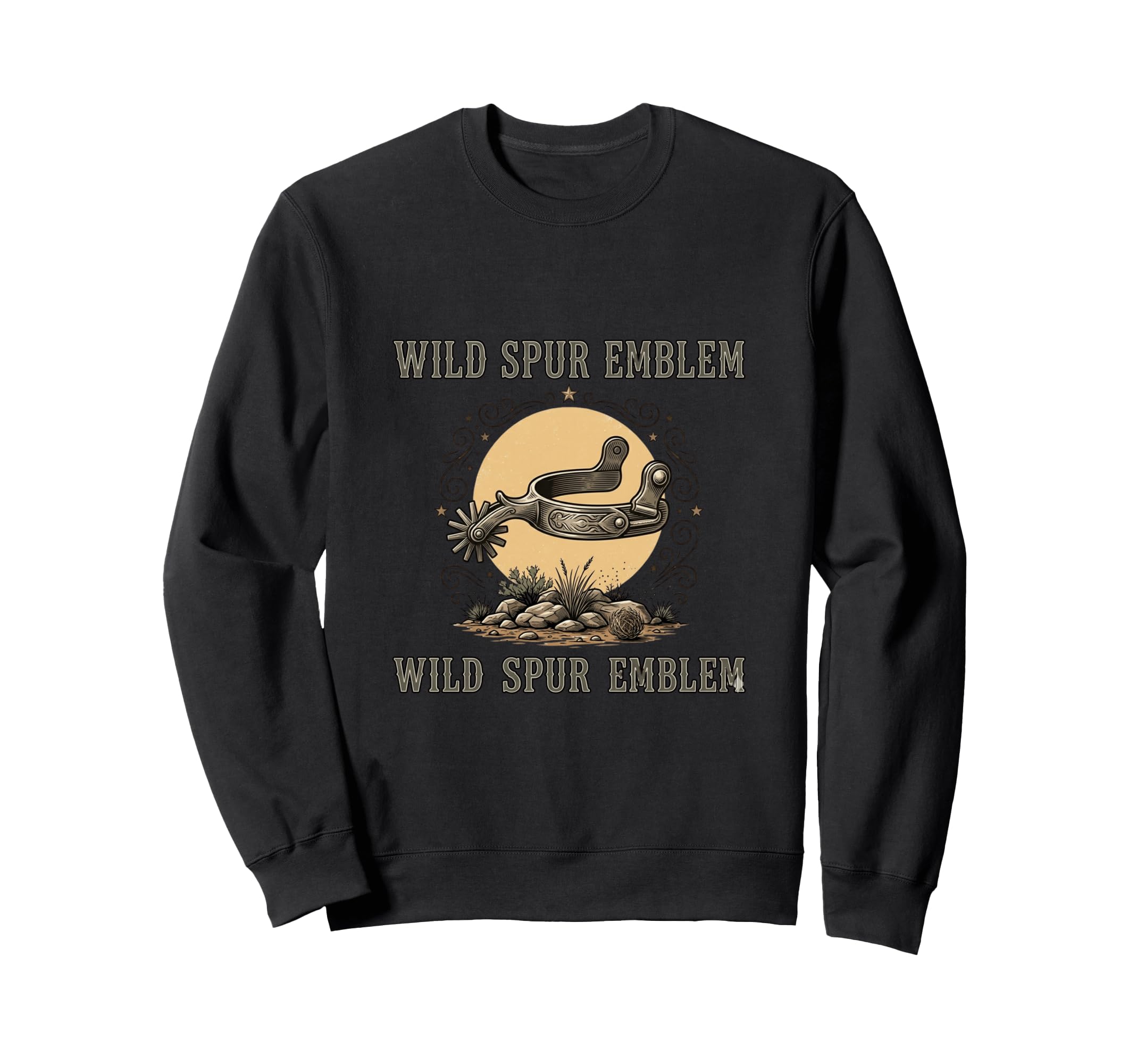 Wild Spur Emblem Western Cowboy Desert Sweatshirt - Streetwear Style Unisex - T-Shirt, Sweatshirt, Hoodie