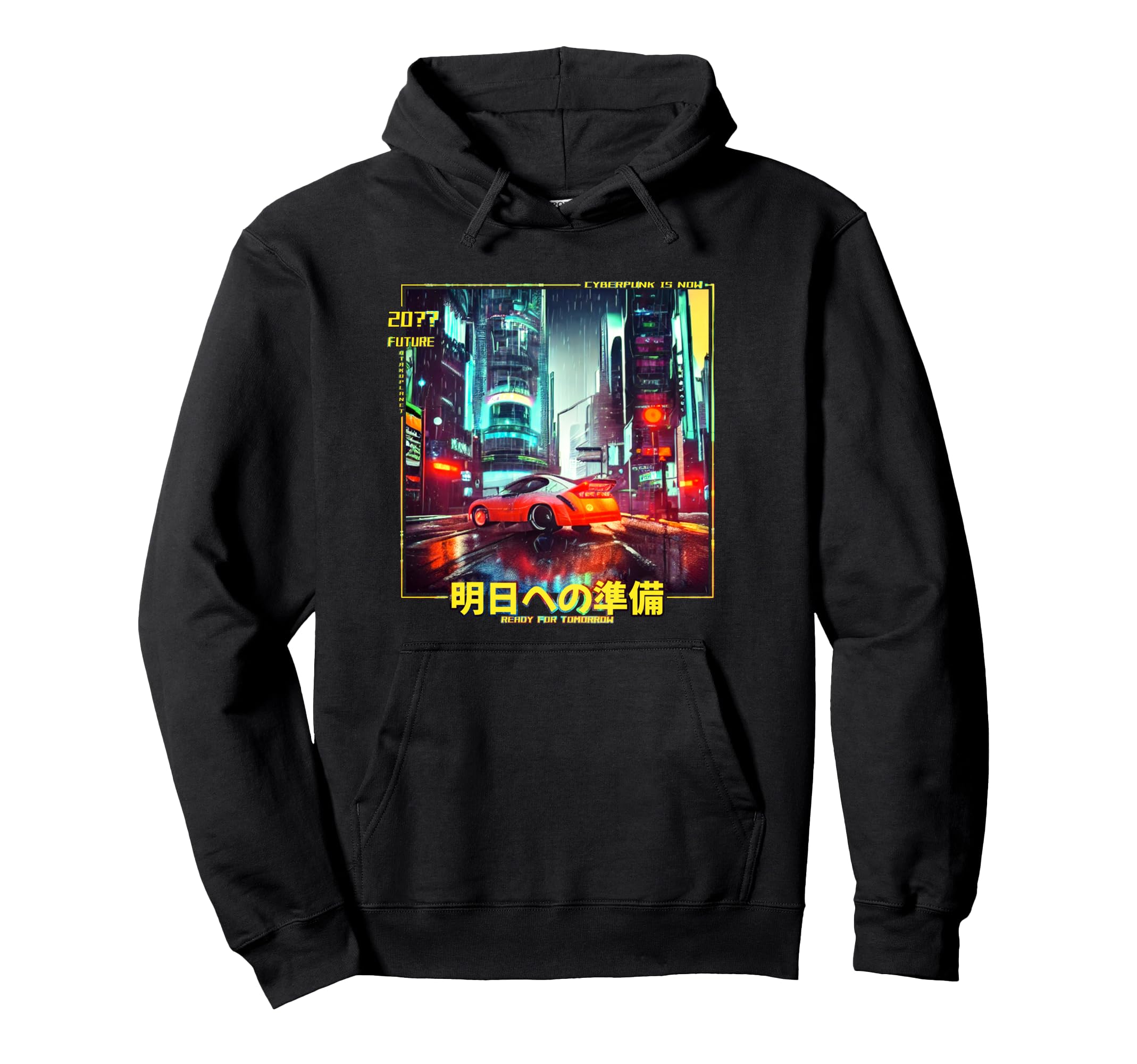 Japan Cyberpunk Car 80S 90S Vaporwave Hoodie - Fun Novelty Design Unisex - T-Shirt, Sweatshirt, Hoodie