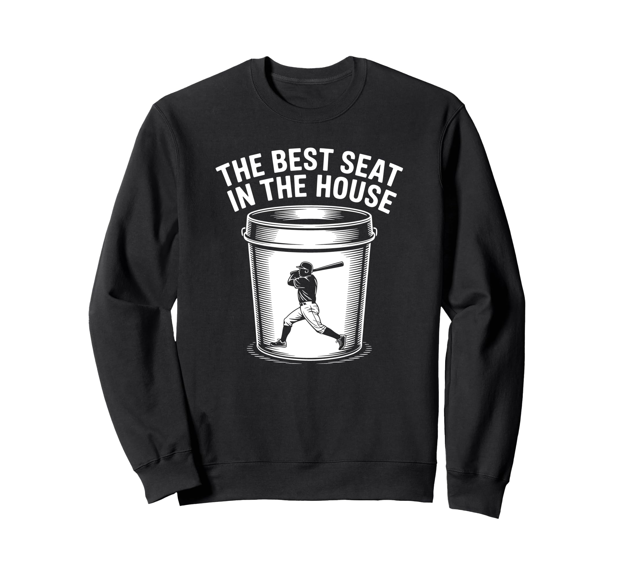 Best Seat House Funny Bucket Dad Sweatshirt - Minimalist Print Men Women - T-Shirt, Sweatshirt, Hoodie