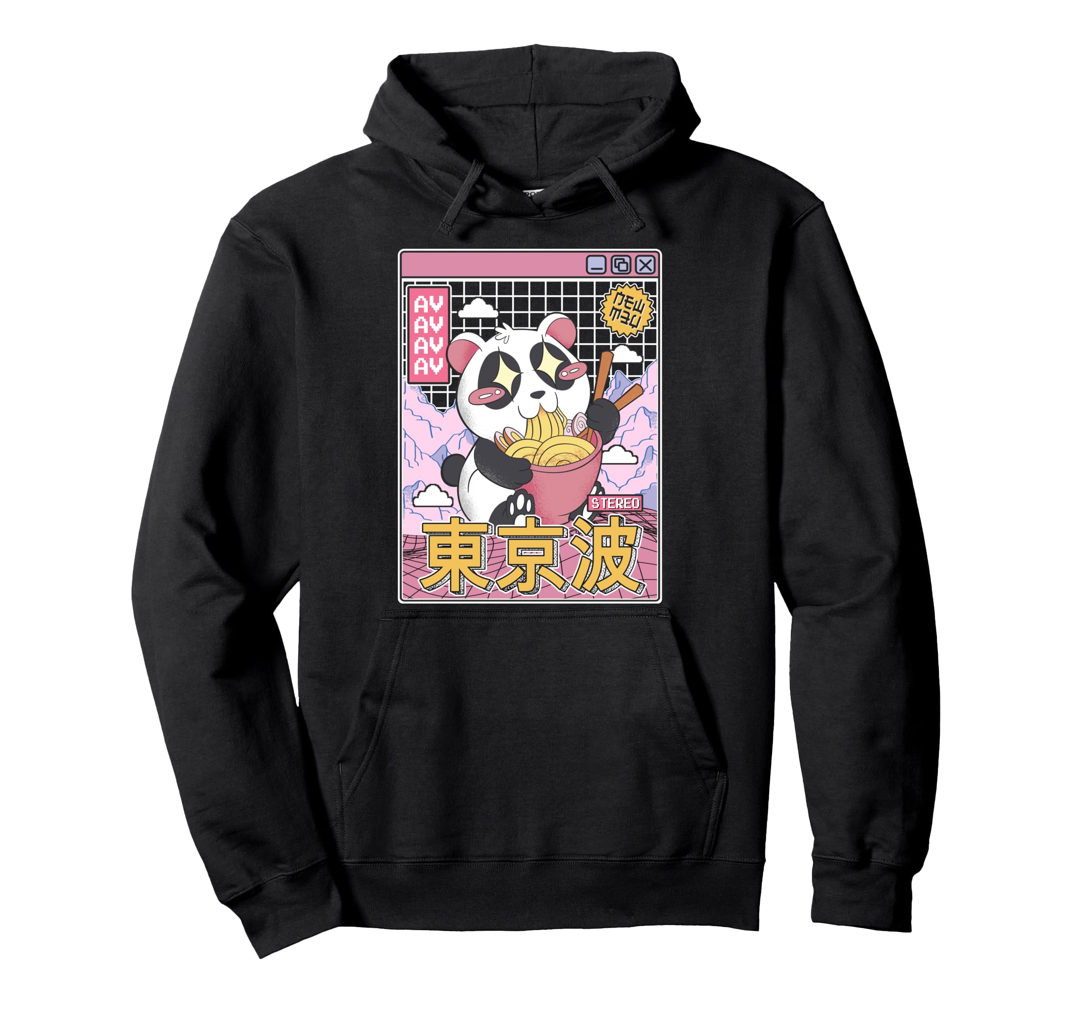 Panda Bear Ramen Japanese Kawaii Hoodie - Casual Everyday Wear for Adults - T-Shirt, Sweatshirt, Hoodie