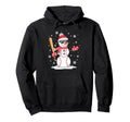 Santa Hat Snowman Family Matching Baseball Hoodie - Novelty Apparel Unisex - T-Shirt, Sweatshirt, Hoodie