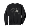 Dachshund Smoking Cigarette Grunge Sweatshirt - Trendy Graphic for Adults - T-Shirt, Sweatshirt, Hoodie