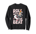 Rollerskates Roll Beat Funny 70S Sweatshirt - Aesthetic Graphic for Adults - T-Shirt, Sweatshirt, Hoodie
