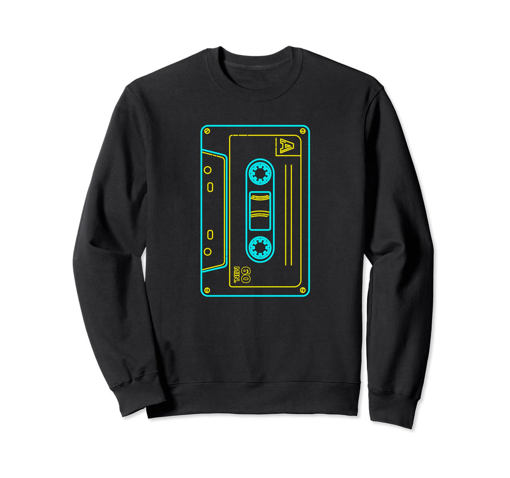 80S 90S Mixtape Cassette Tape Music Sweatshirt - Fun Novelty Design Unisex - T-Shirt, Sweatshirt, Hoodie