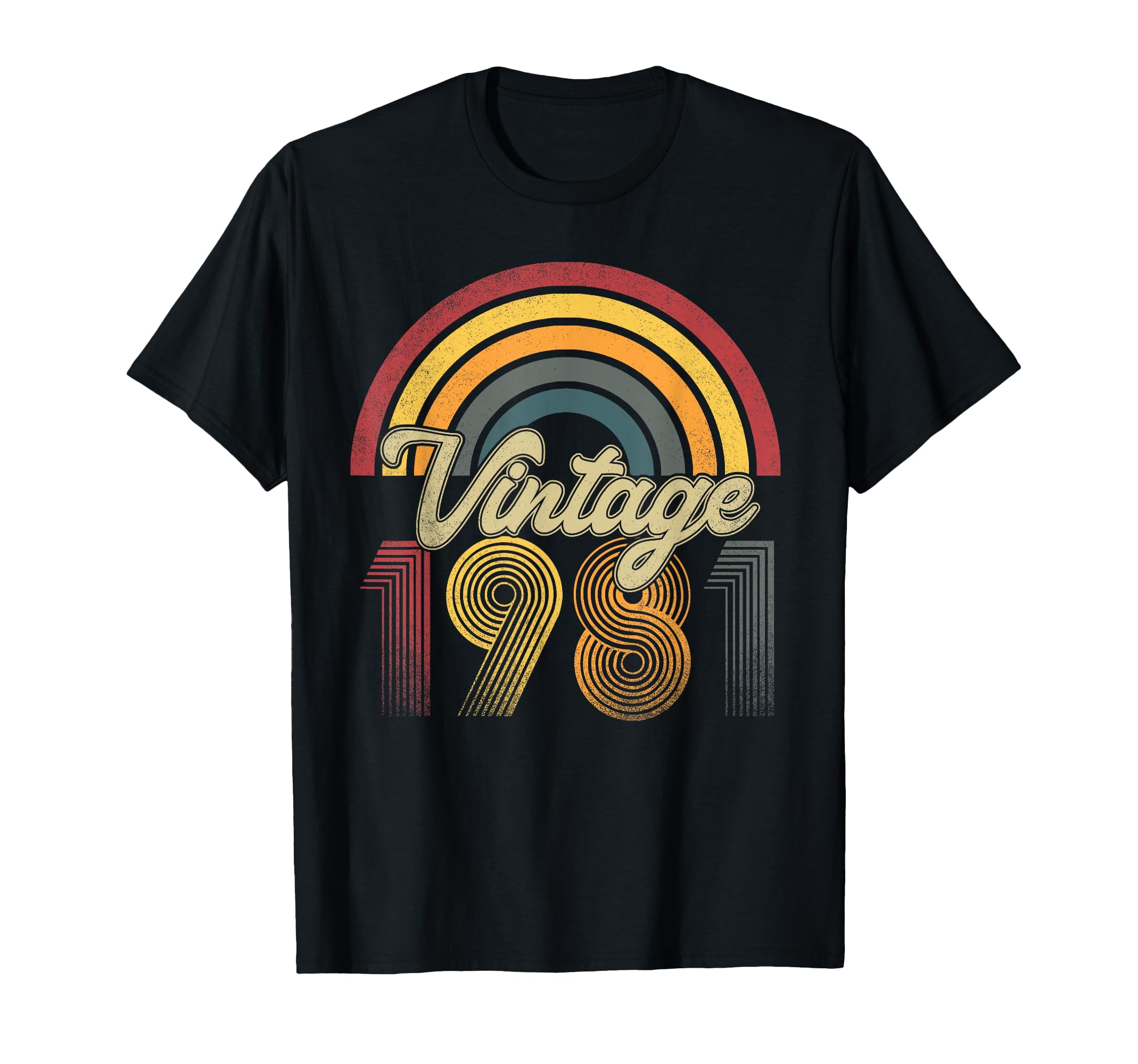 1981 44Th Birthday Gift Rainbow T-Shirt - Custom Art Print Unisex - T-Shirt, Sweatshirt, Hoodie