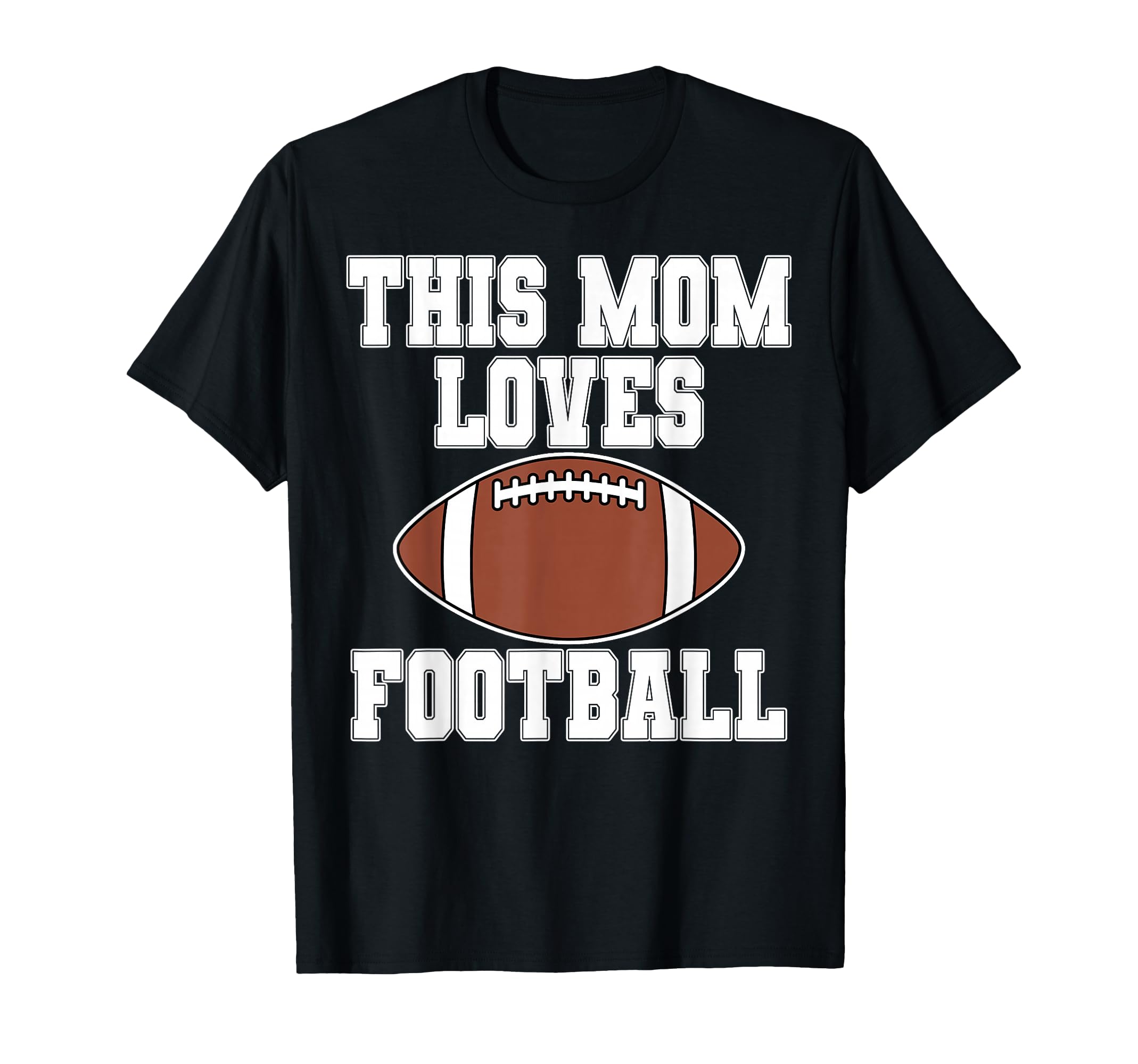 This Mom Loves Football Game Day Sports T-Shirt - Minimalist Print Unisex - T-Shirt, Sweatshirt, Hoodie