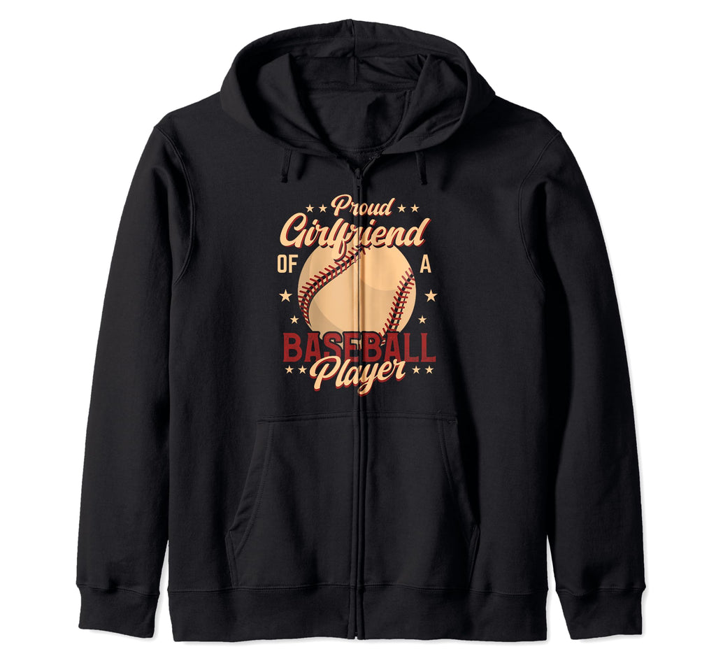 Proud Girlfriend Baseball Lovers Tees Hoodie - Graphic Print Unisex - T-Shirt, Sweatshirt, Hoodie