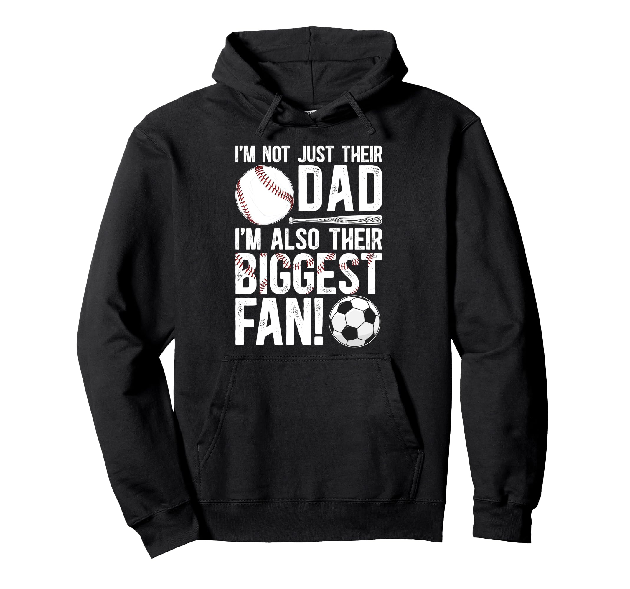 Their Biggest Fan Baseball Soccer Dad Hoodie - Custom Art Print for Adults - T-Shirt, Sweatshirt, Hoodie