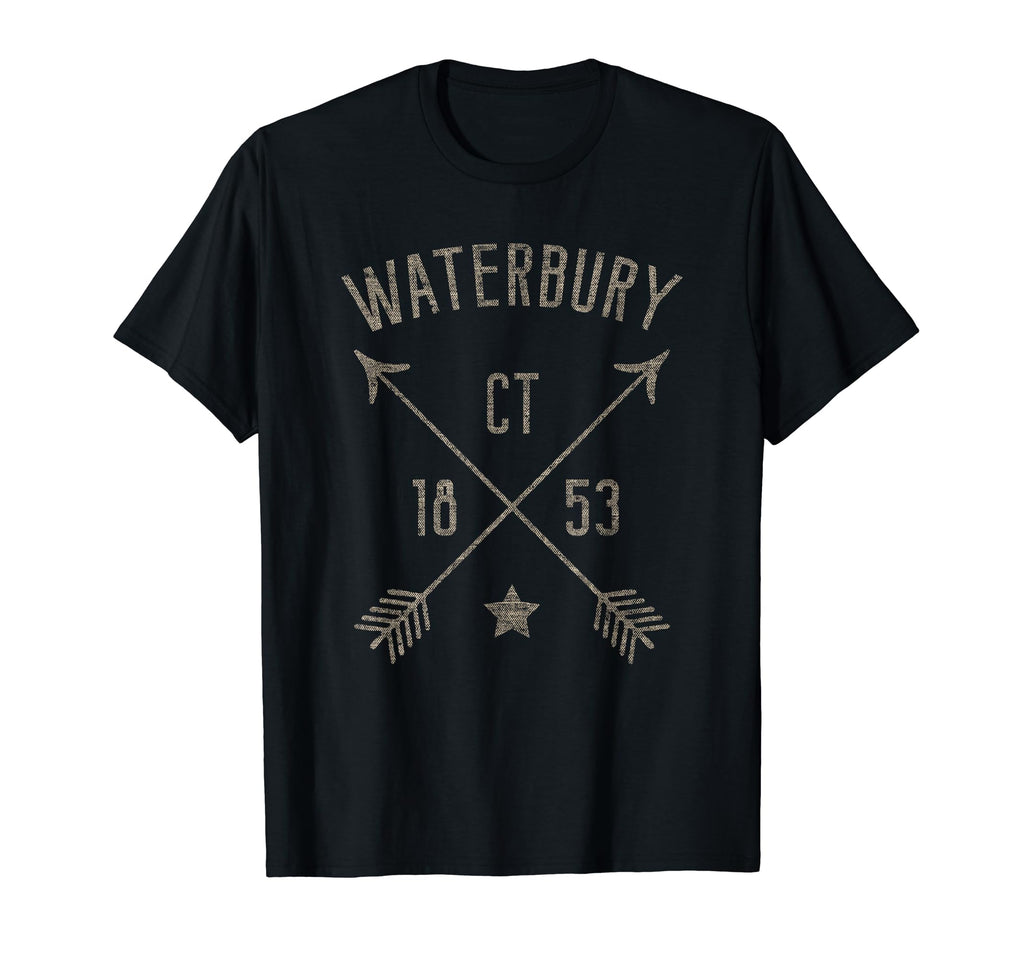 Waterbury Ct Distressed Boho Home City T-Shirt - Novelty Apparel Men Women - T-Shirt, Sweatshirt, Hoodie
