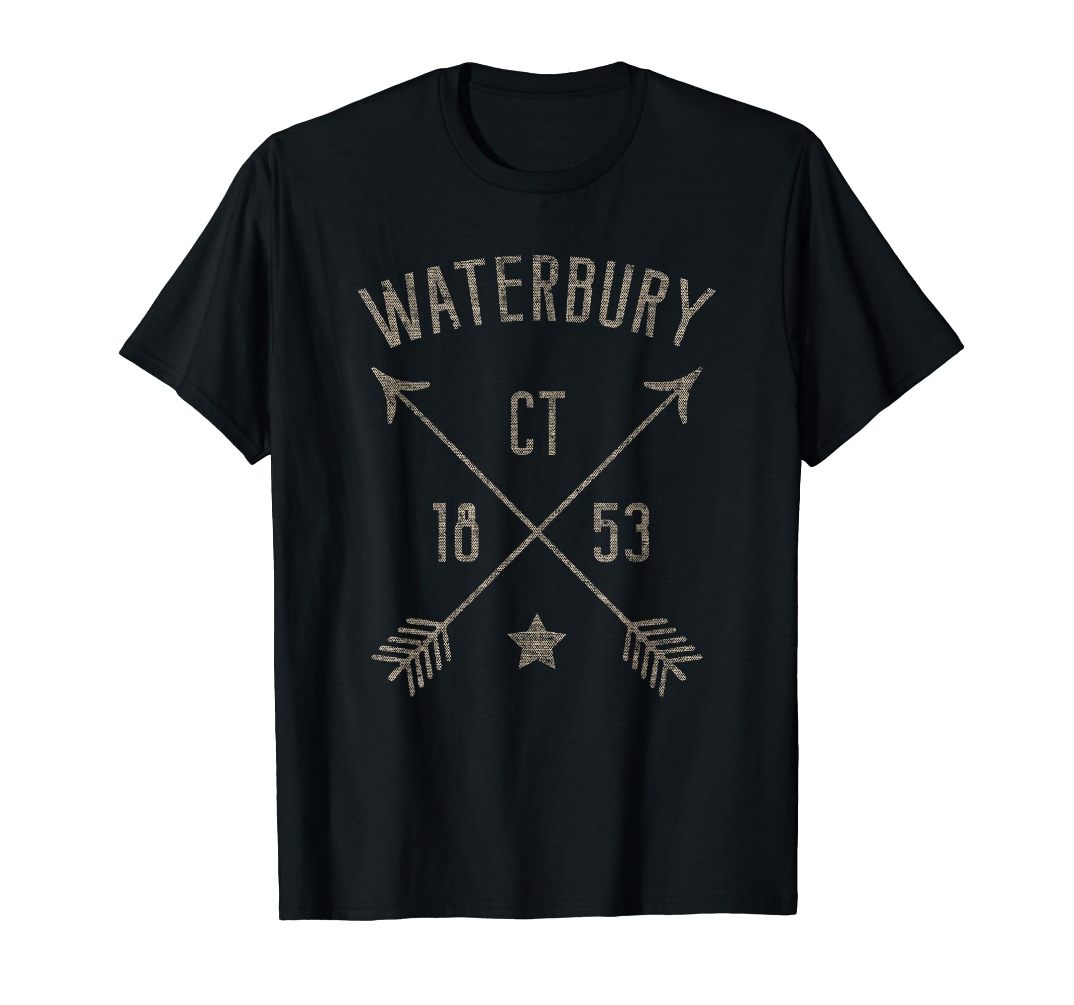 Waterbury Ct Distressed Boho Home City T-Shirt - Novelty Apparel Men Women - T-Shirt, Sweatshirt, Hoodie