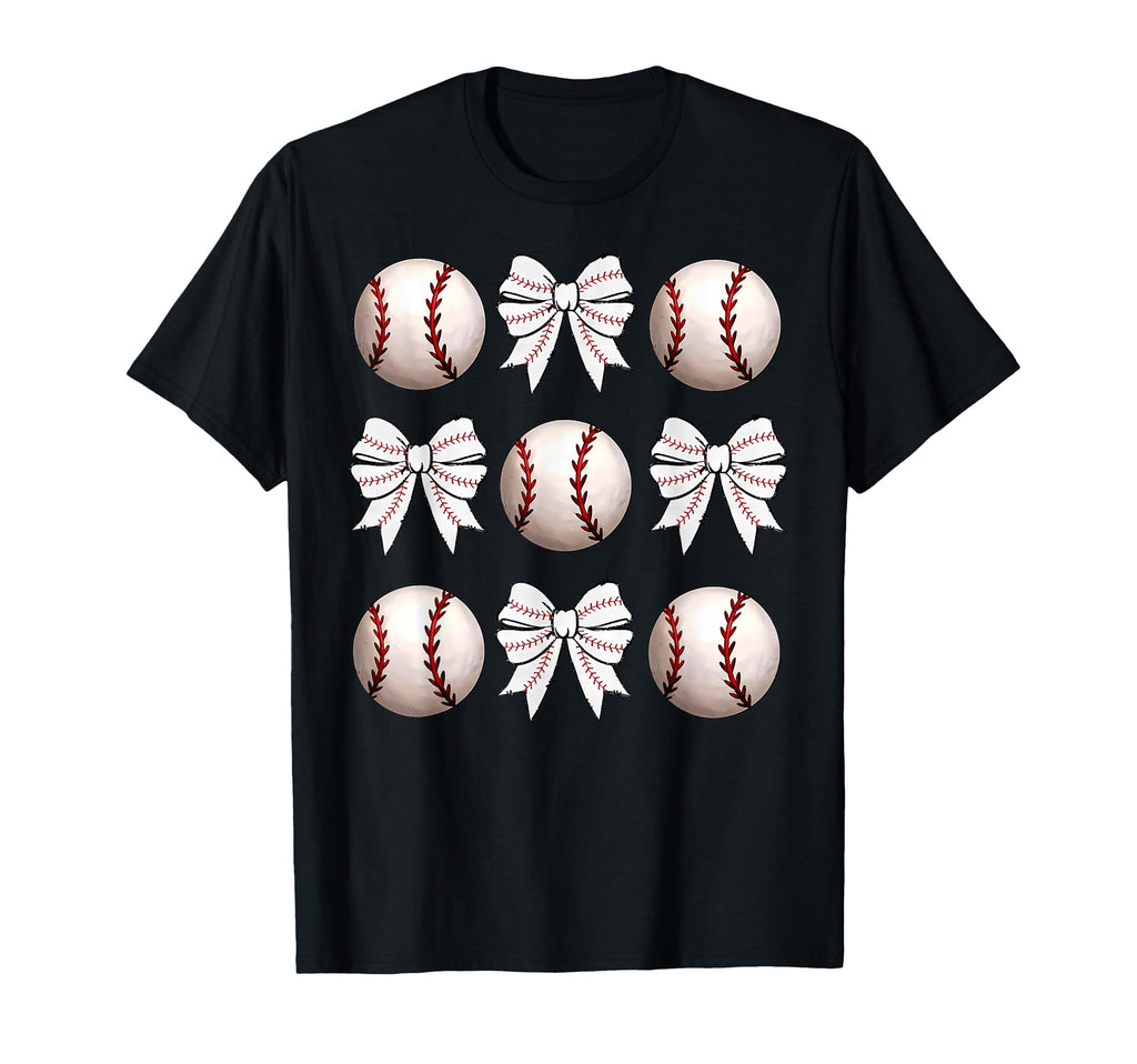 Baseball Coquette Bow Baseball Mama T-Shirt - Trendy Graphic for Adults - T-Shirt, Sweatshirt, Hoodie
