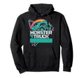 Vaporwave Aesthetic Monster Truck Offroad Hoodie - Minimalist Print Unisex - T-Shirt, Sweatshirt, Hoodie