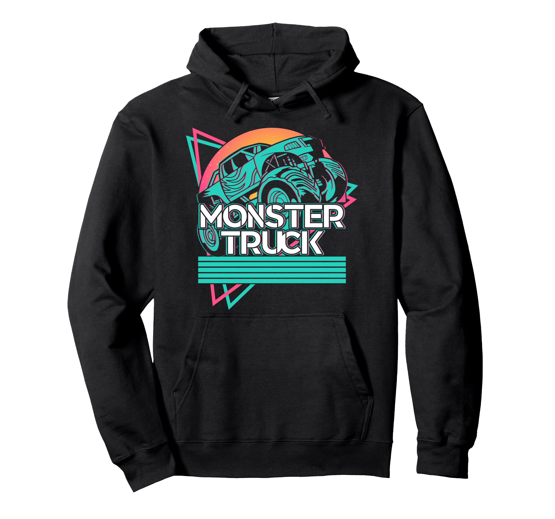 Vaporwave Aesthetic Monster Truck Offroad Hoodie - Minimalist Print Unisex - T-Shirt, Sweatshirt, Hoodie