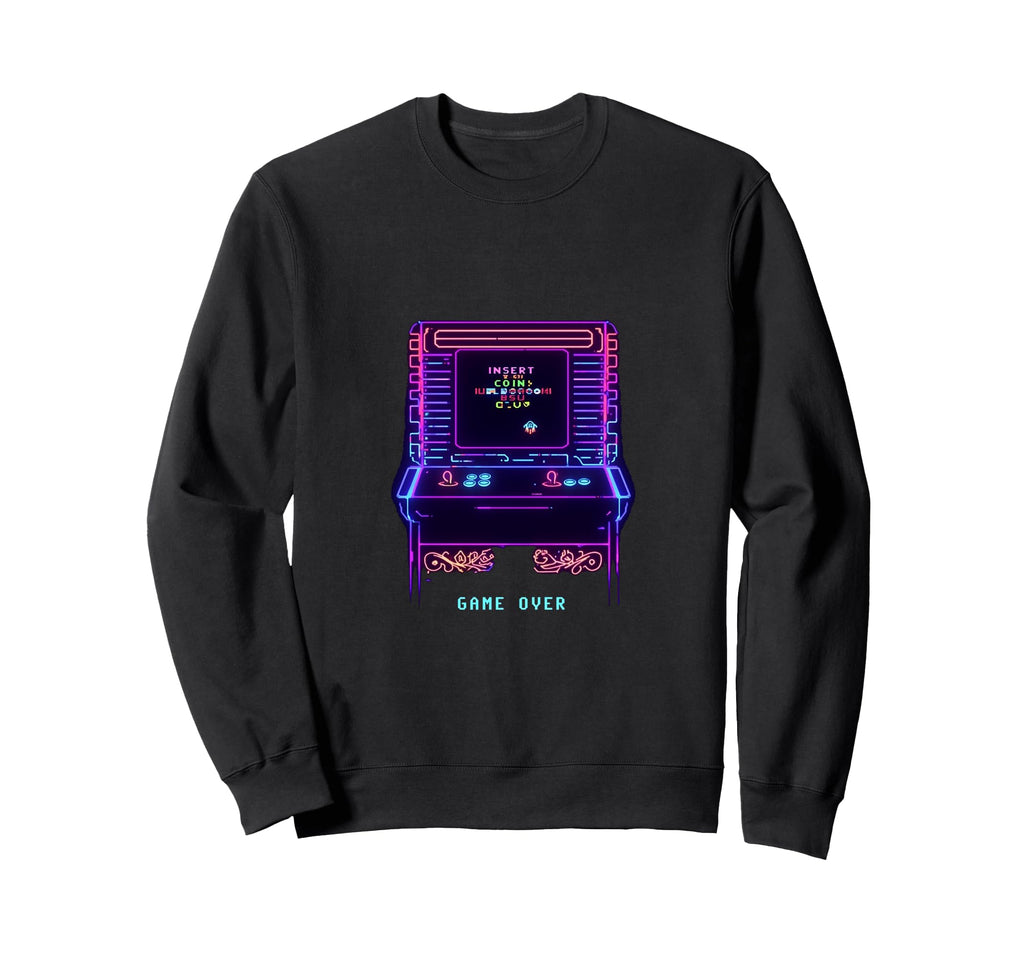 Gaming Arcade Game Over Play Sweatshirt - Custom Art Print Men Women - T-Shirt, Sweatshirt, Hoodie