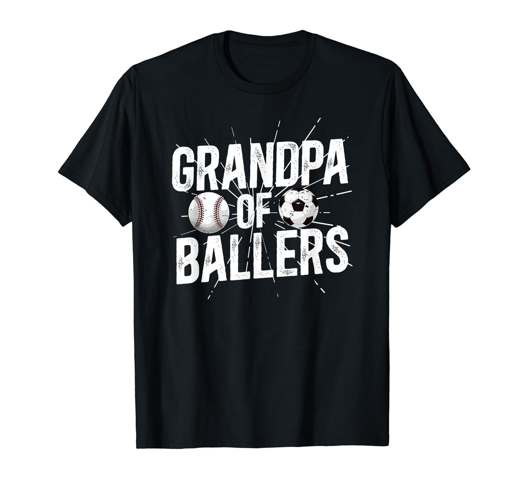 Grandpa Ballers Proud Soccer T-Shirt - Fun Novelty Design for Adults - T-Shirt, Sweatshirt, Hoodie