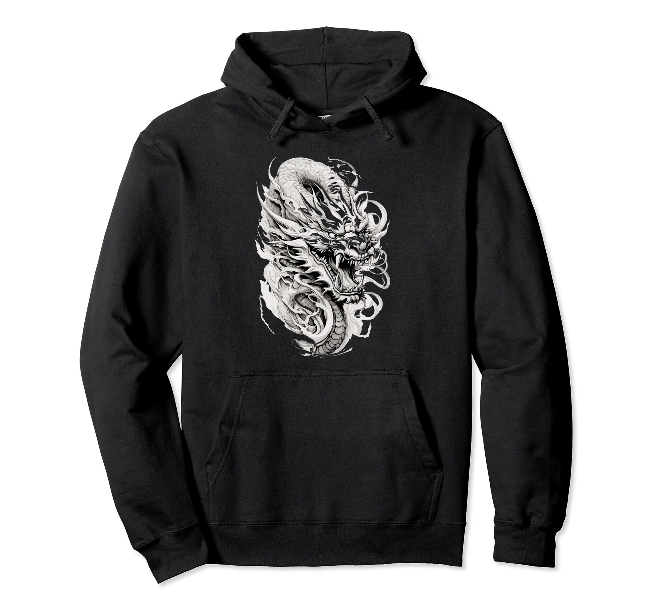 Chinese Dragon Dragon Grunge Aesthetic Hoodie - Streetwear Style Men Women - T-Shirt, Sweatshirt, Hoodie