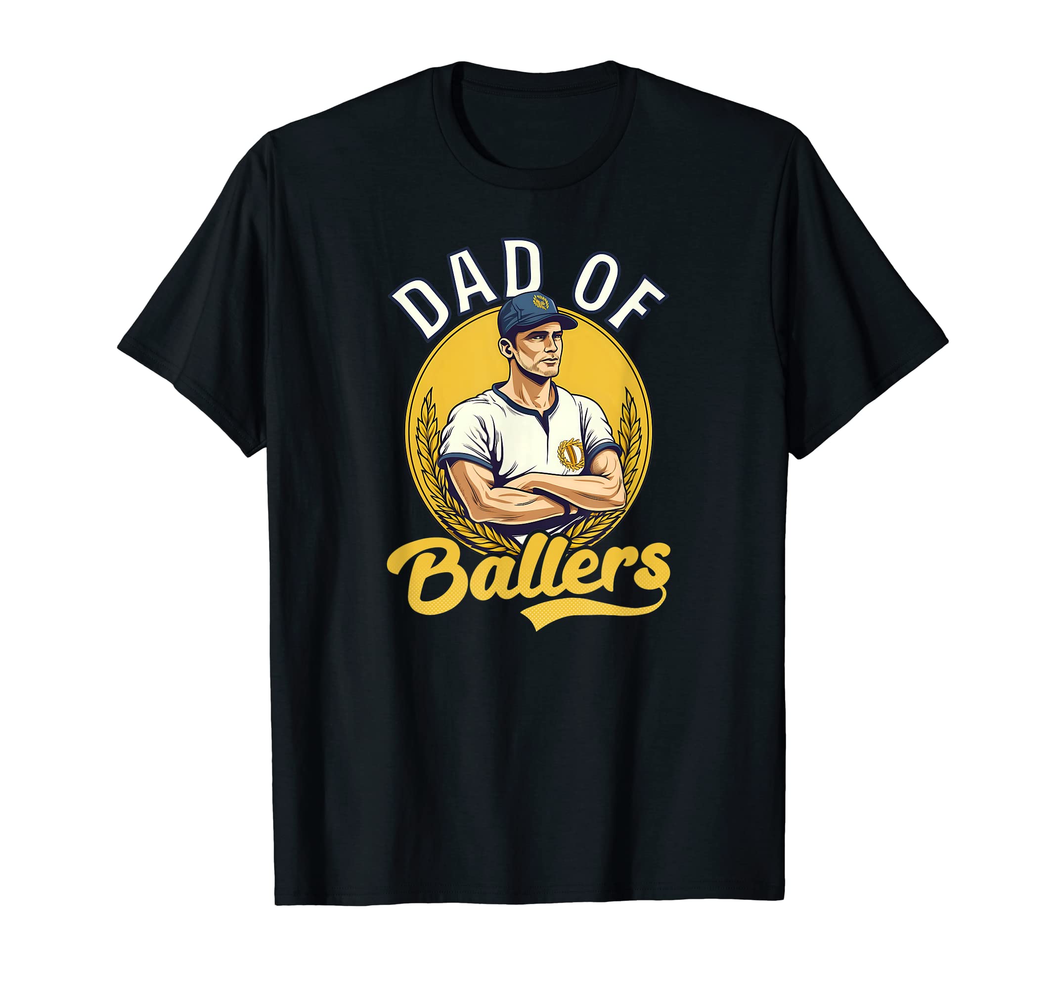 Dad Ballers Baseball Dad T-Shirt - Fun Novelty Design for Adults - T-Shirt, Sweatshirt, Hoodie