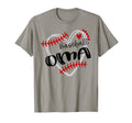Personalized Baseball Heart Oma T-Shirt - Novelty Apparel for Adults - T-Shirt, Sweatshirt, Hoodie