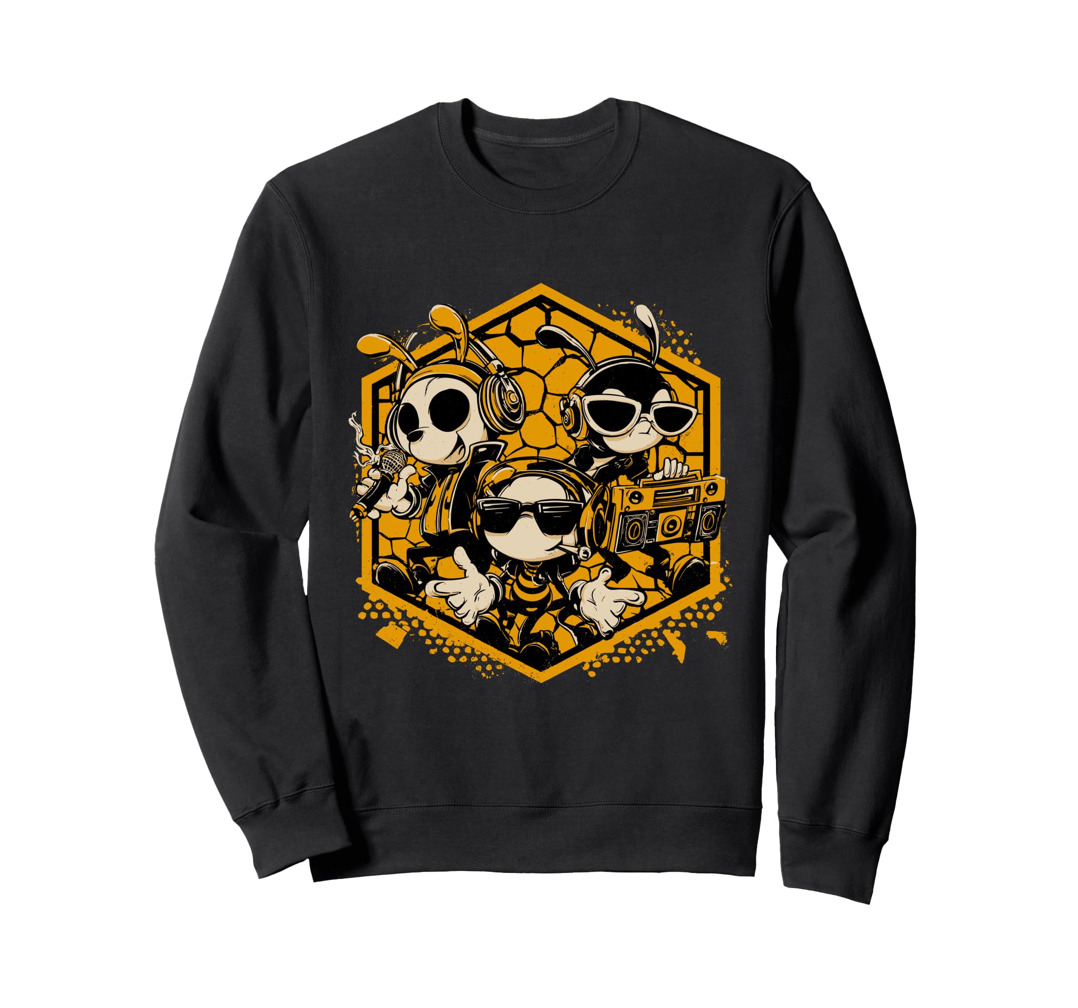 Bees Hip Hop Dance Crew Old School Sweatshirt - Graphic Print Men Women - T-Shirt, Sweatshirt, Hoodie