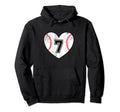 Baseball Heart Player 7 Baseball Mom Dad Hoodie - Streetwear Style Unisex - T-Shirt, Sweatshirt, Hoodie