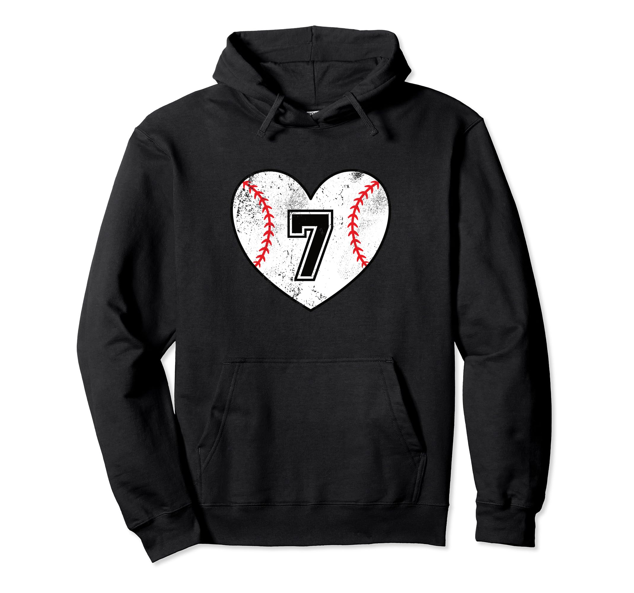 Baseball Heart Player 7 Baseball Mom Dad Hoodie - Streetwear Style Unisex - T-Shirt, Sweatshirt, Hoodie