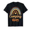 Camping Vibes Rainbow Camper Travel T-Shirt - Custom Art Print Men Women - T-Shirt, Sweatshirt, Hoodie