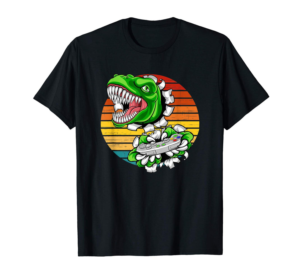 Video Gaming T Rex Dinosaur Gamer T-Shirt - Fun Novelty Design Unisex - T-Shirt, Sweatshirt, Hoodie