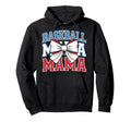 Baseball Mama Coquette Bow Game Day Hoodie - Fun Novelty Design Men Women - T-Shirt, Sweatshirt, Hoodie