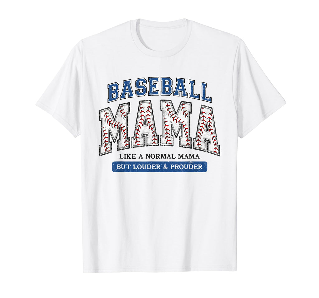 Baseball Mama Blue Like Normal Mama T-Shirt - Custom Art Print for Adults - T-Shirt, Sweatshirt, Hoodie
