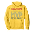 Grandpa Baseball Grandpa Real Mvp Hoodie - Aesthetic Graphic Men Women - T-Shirt, Sweatshirt, Hoodie